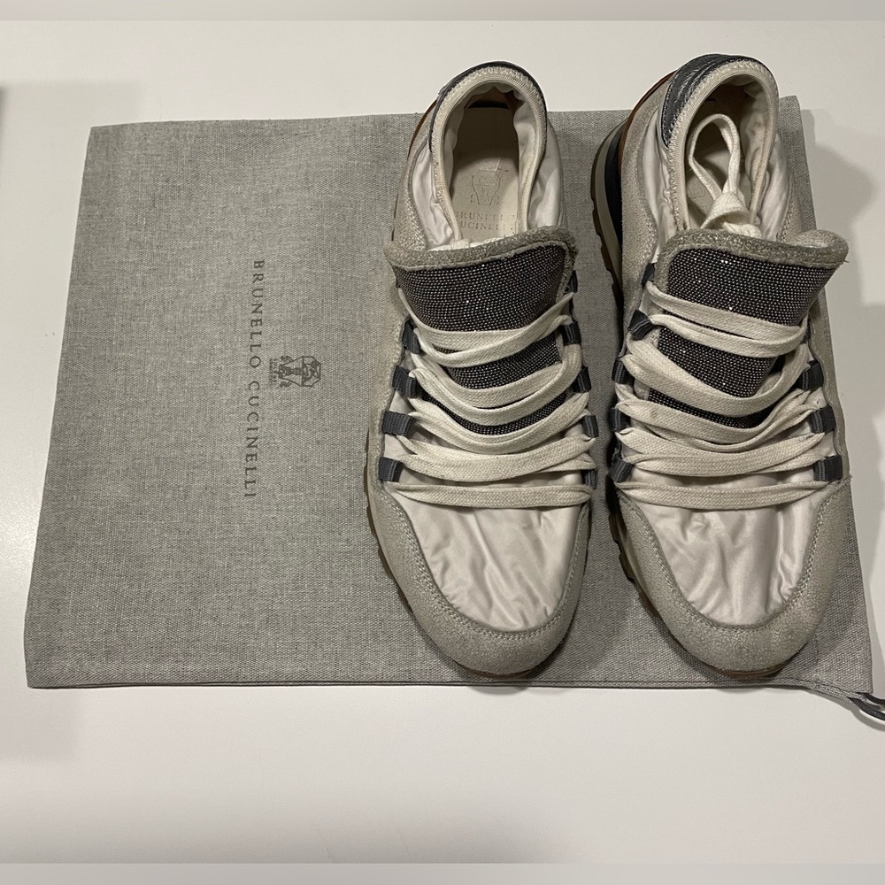 Brunello Cucinelli Sneakers With Embellished Monili Beading